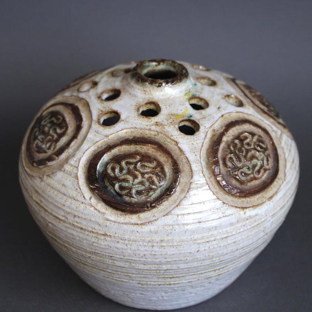1960s Vintage French Ceramic Flower Holder by Marcel Giraud, 1960s For Sale - Image 5 of 16