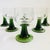 Mid-Century Modern Etched German Roemer Coupe Wine Glasses With Green Stems - Set of 6 For Sale - Image 3 of 8