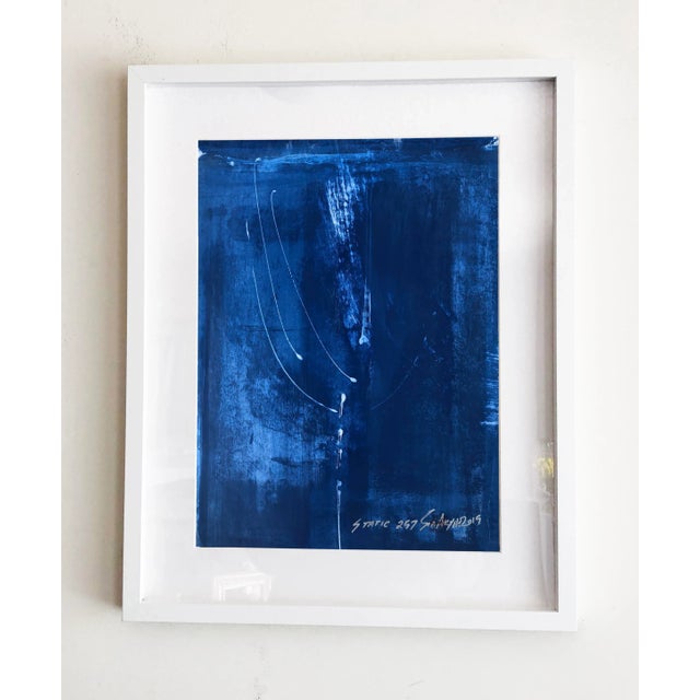 2010s Static 275 Cobalt Blue Original Acrylic Painting For Sale - Image 5 of 5