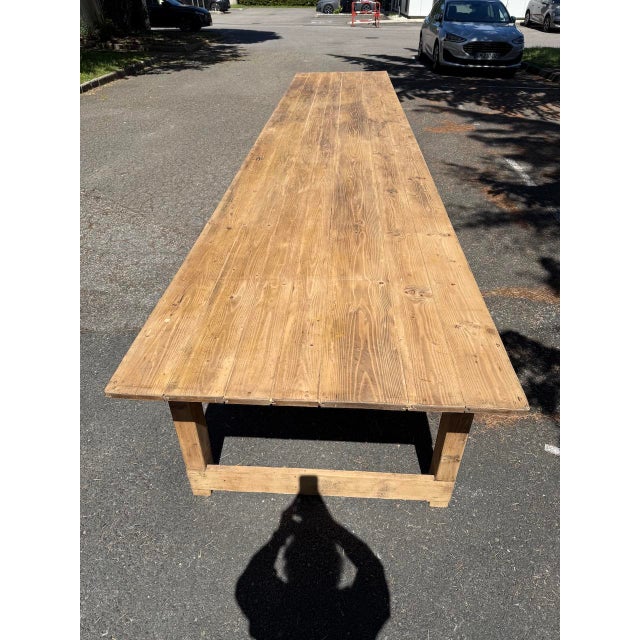Long Pine Farmhouse Table, 1950s For Sale - Image 15 of 18