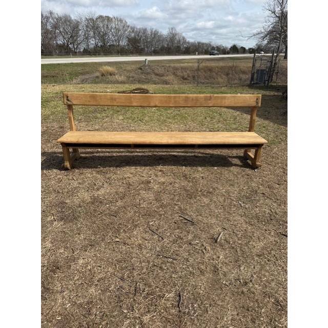 Large 19th Century French Country Bleached Solid Oak Benches For Sale - Image 15 of 15