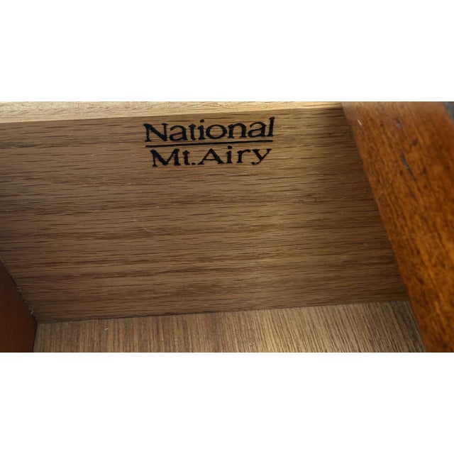 1970s National Mt. Airy Campaign-Style Three-Drawer Chest For Sale - Image 13 of 15