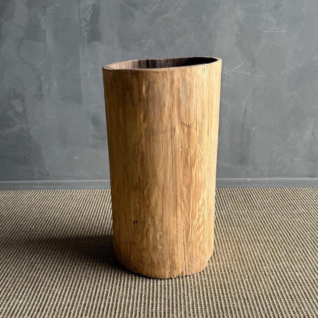 1960s 1960s Old Hollowed Out Tree Stump Vessel For Sale - Image 5 of 6