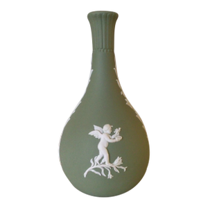 Vintage Sage Green Wedgwood Jasperware Bud Vase