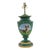 Vintage Urn Shaped Table Lamp With Hand Drawn Dog Image on Green Background For Sale