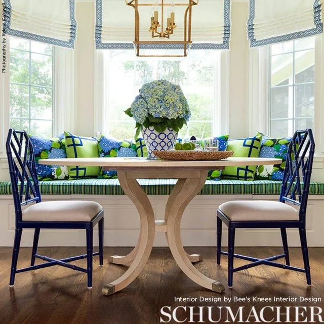 Abstract Sample - Schumacher X Paul Poiret Hydrangea Fabric in Document For Sale - Image 3 of 3