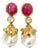 Bochic "Orient" Ruby, Topaz & Multi Fancy Sapphire Earrings 18K Gold & Silver For Sale