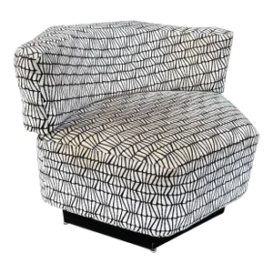 Harvey Probber Lounge Chair Recovered in Knoll Firefly Fabric