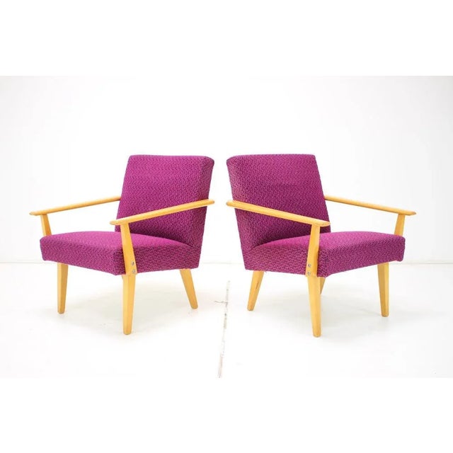 Set of Armchairs, Former Czechoslovakia, 1960s For Sale - Image 3 of 9