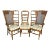 Vintage French Country Oak Wingback Dining Chairs - Set of 6 For Sale