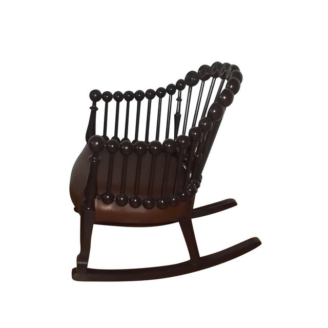 Traditional Antique "Lollipop" Rocking Chair Attributed to George Hunzinger For Sale - Image 3 of 4