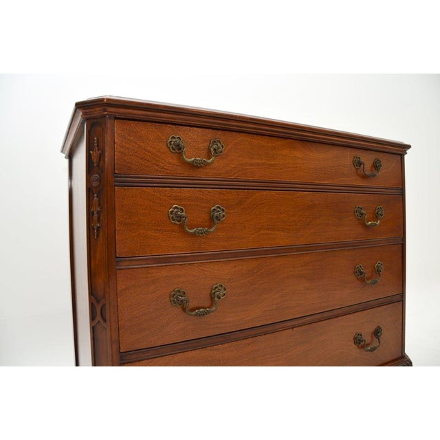 Brown Antique Georgian Chest of Drawers from Drexel, 1950s For Sale - Image 8 of 10