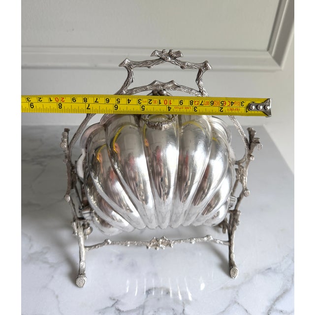 Rare Antique Victorian Mappin & Webbs London & Sheffield Triple Deposit Princes Silver Plated Egg Cruet / Hors d'Oeuvres Dish Serving Set With 6 Cups For Sale - Image 11 of 12
