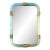 Luxury Azzure "Torchon- Torciglione" Murano Glass Wall Mirror For Sale