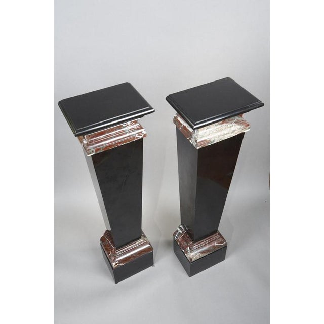 Black and Red 19th Century Pedestals, 1880, Set of 2 For Sale - Image 18 of 18
