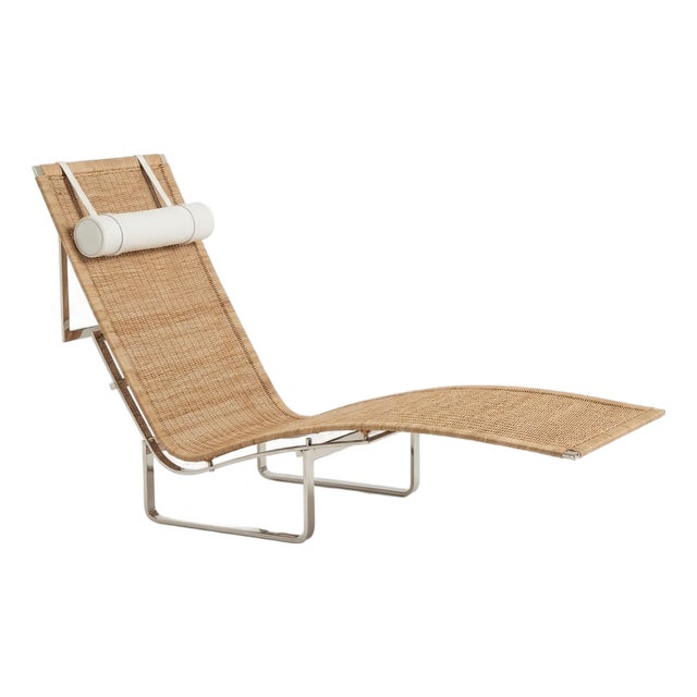Pk24 Rattan Chaise Lounge Attributed to Poul Kjaerholm For Sale