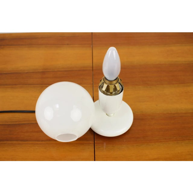 White Table Lamp, 1970s For Sale - Image 4 of 8