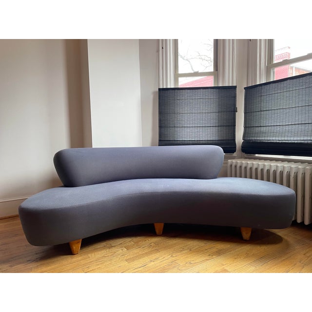 Slate Gray Mid-Century Cloud Sofa by Vladimir Kagan for Modernica For Sale - Image 8 of 11