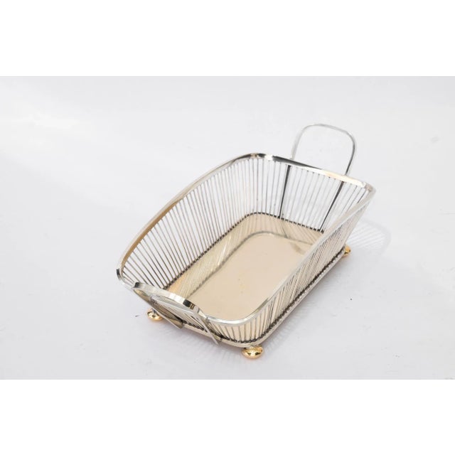 Art Deco Bread Basket alpaca around 1920s. Only polished.