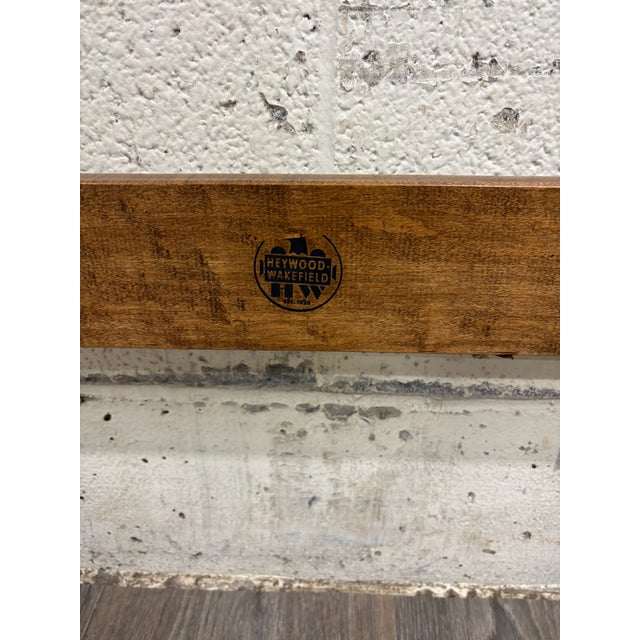 Brown Vintage Full Size Heywood Wakefield Old Colony Maple Bed For Sale - Image 8 of 15