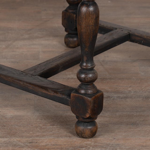 19th Century Swedish Black Painted Oak Oval Side Table For Sale - Image 16 of 17