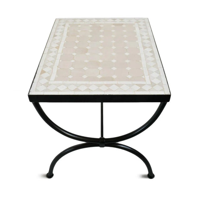 Metal Outdoor Mosaic & Iron Side Table For Sale - Image 7 of 9