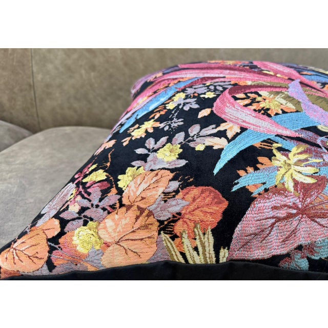 Moody Floral Woven Pillow Cover For Sale - Image 12 of 14