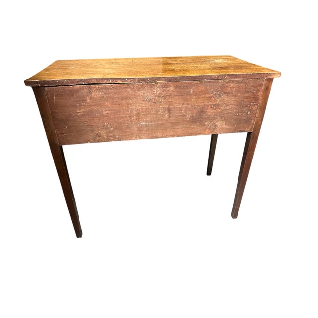 Flame Mahogany Antique Georgian English Ladies Writing Desk - Circa Early 19th Century For Sale In Saint Louis - Image 6 of 7