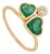 1.34ct Natural Heart Emerald & Diamond Proposal Ring in 14k Yellow Gold Size 8 For Sale