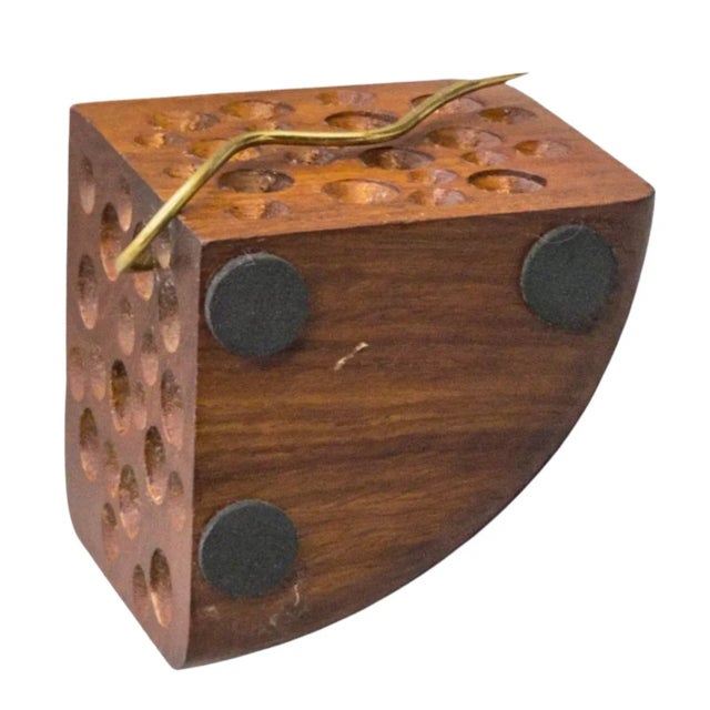 Raymor 1960s Pop Art Lee Bernay for Raymor Mouse & Cheese Solid Teak Bookends For Sale - Image 4 of 8