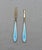 Art Deco 1930 Sterling Silver and Enamel Nail File and Cuticle Pusher Set For Sale - Image 3 of 7