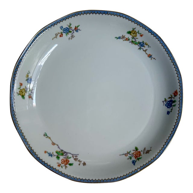 Haviland Limoges Blue Border Porcelain Serving Platter For Sale