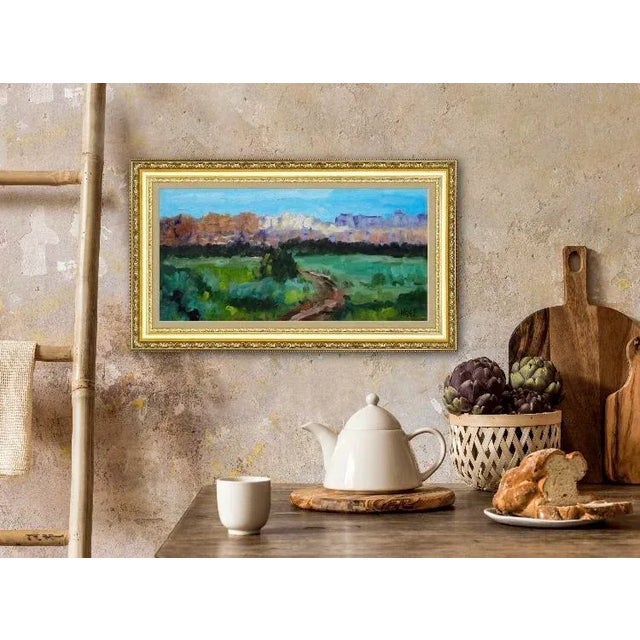 Contemporary Modern Impressionist Zion Desert Landscape – Oil Painting For Sale - Image 3 of 9