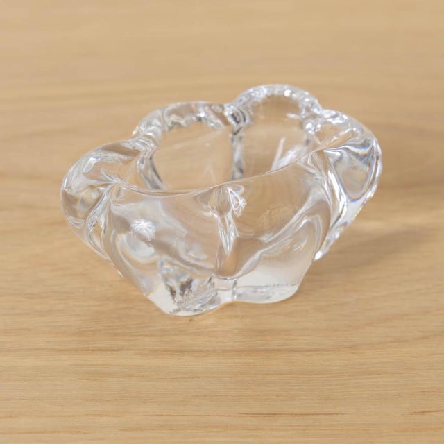 1950s Pair of French Glass Salt and Pepper Cellars For Sale - Image 10 of 11