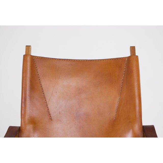 1950s Safari Armchair in Cognac Leather from Wilhelm Kienzle, 1950s For Sale - Image 5 of 16