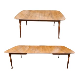 Heywood Wakefield Maple Cinnamon Colonial Style Extension Dining Table For Sale