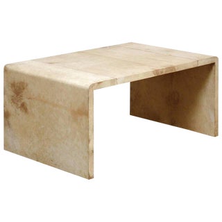 Jean Michel Frank Style Goatskin Waterfall Coffee Table For Sale