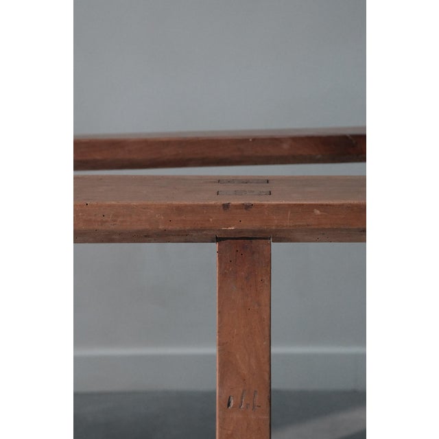 2000 - 2009 Cherrywood Farmhouse Benches, Set of 2 For Sale - Image 5 of 12