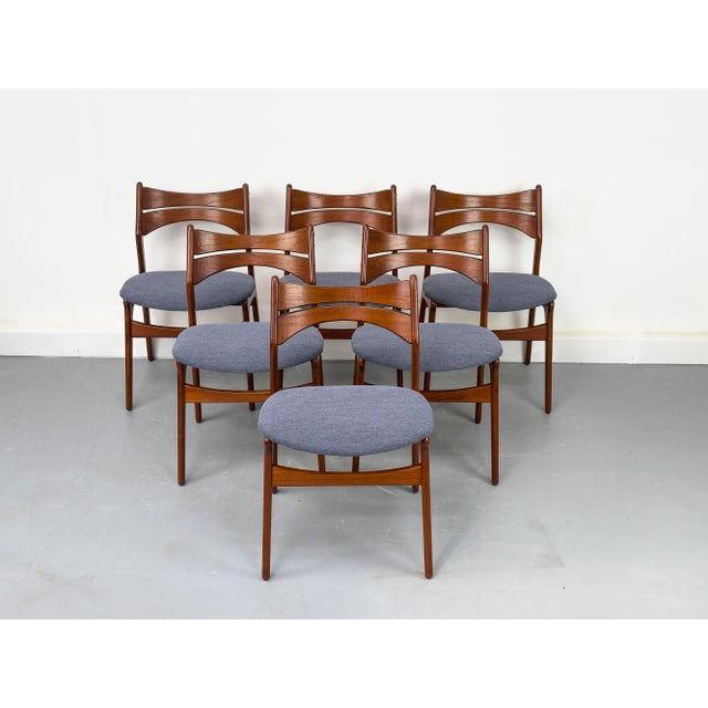 Wood Danish Teak Dining Chairs by Erik Buch for Chr. Christensens Møbelfabrik, 1960s, Set of 6 For Sale - Image 7 of 18