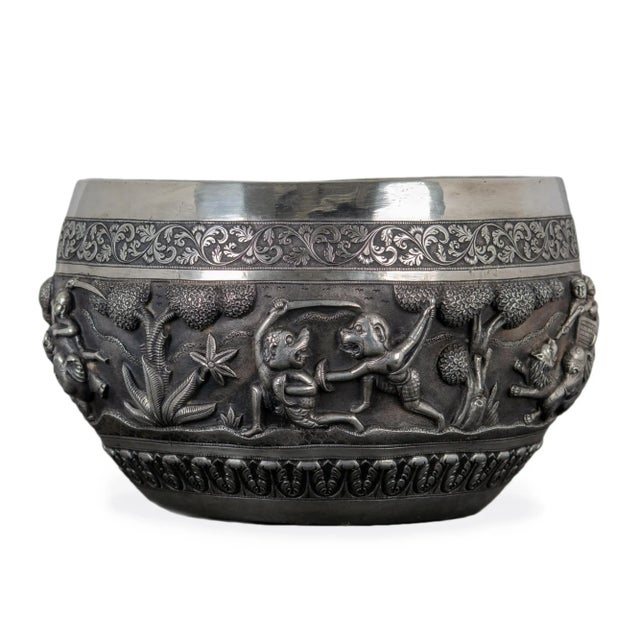 Indian Silver Repoussé Hunting Bowl, Lucknow, 19th Century For Sale - Image 12 of 12