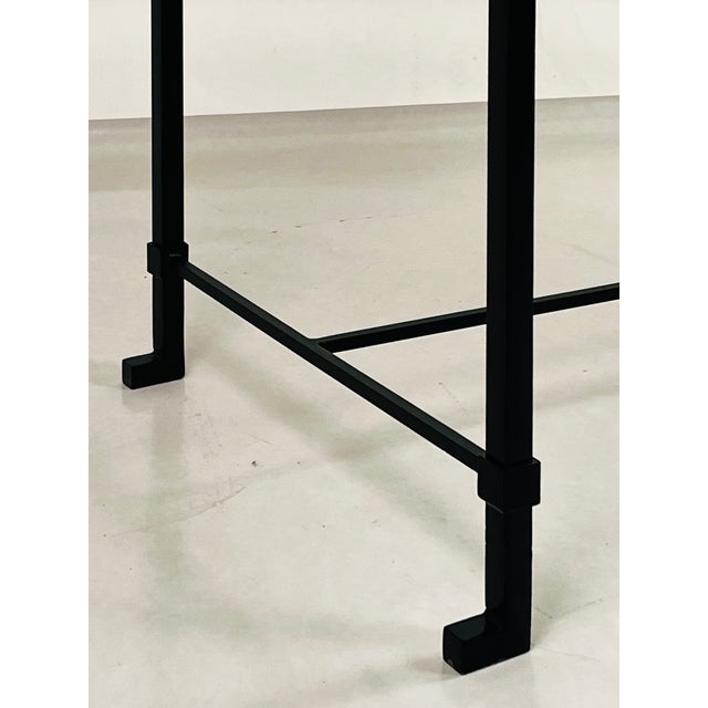 Pair of Large 'Diagramme' Travertine Consoles By Design Frères For Sale In Los Angeles - Image 6 of 7