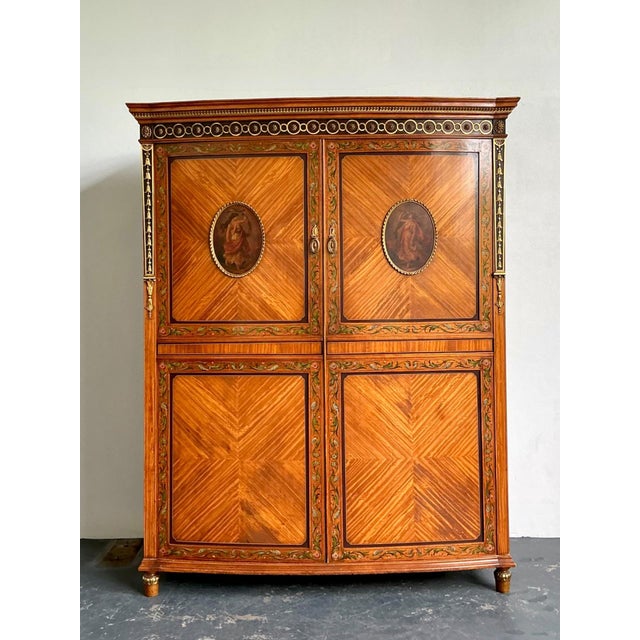 Neoclassical Antique Italian Neoclassical Style Armoire For Sale - Image 3 of 18
