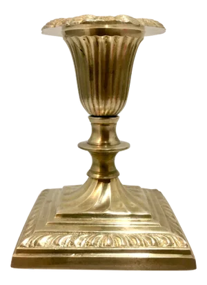 Neoclassical Brass Candlestick