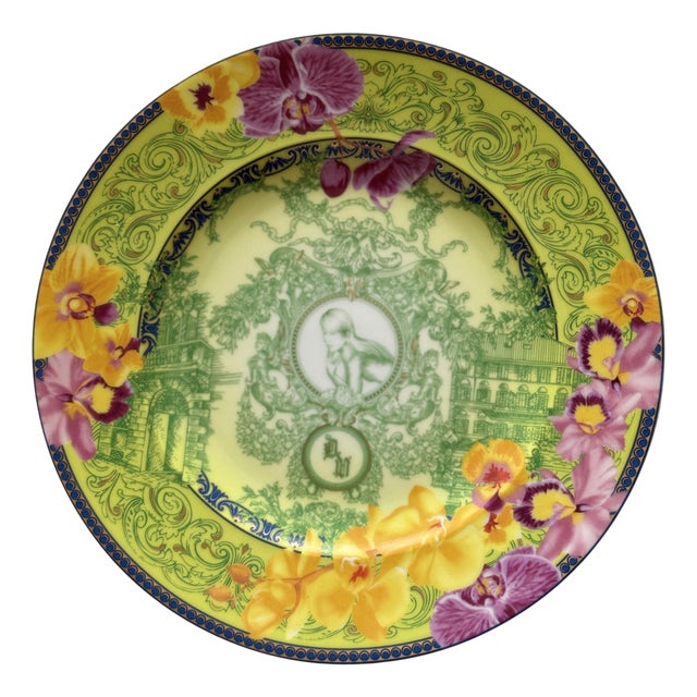 D.V Floralia Bread Plate by Versace for Rosenthal, 1990s For Sale