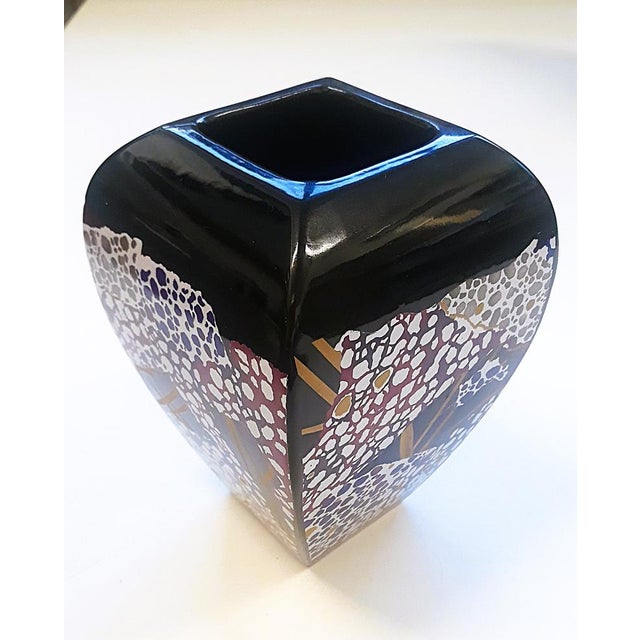 Black Vintage GS Germany 212/20 Vase, 1950s For Sale - Image 8 of 9