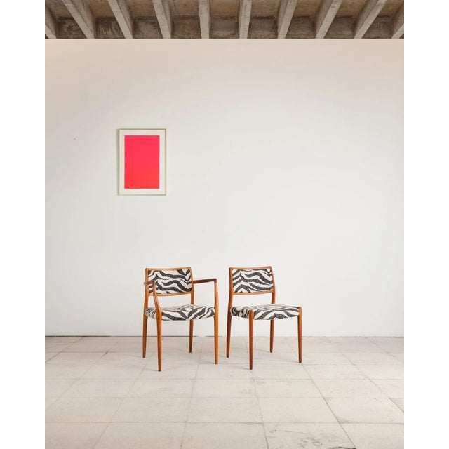 1960s Teak Model 80 Dining Chairs and Model 65 Armchairs by Niels O. Møller for j.l. Møllers, Denmark, 1960s, Set of 8 For Sale - Image 5 of 18