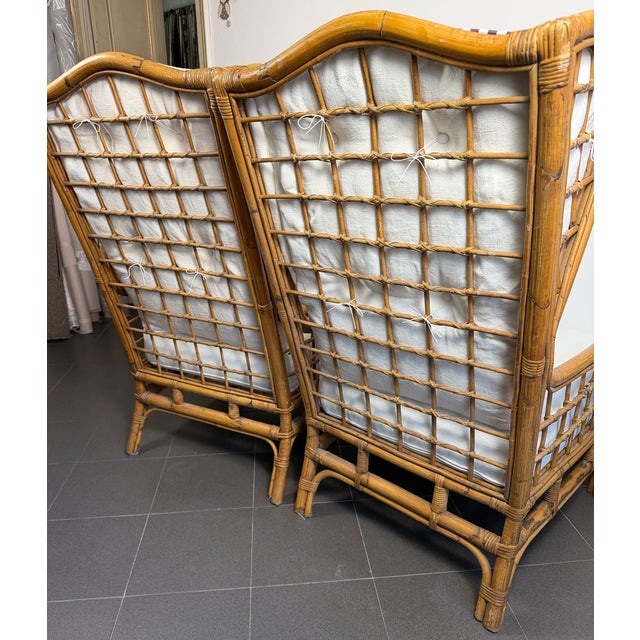 Vintage Bamboo Armchairs, 1990, Set of 2 For Sale - Image 14 of 15