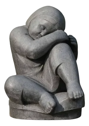 Blue Stone Statue by Jan Keustermans, 1990s