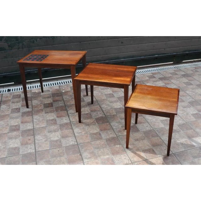 Wood Danish Wooden Nesting Tables, Set of 3 For Sale - Image 7 of 18
