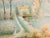 Gold Vintage Impressionist Pastel Cottage Oil Painting in Ornate Gold Frame For Sale - Image 8 of 12